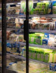 Sample commercial reach-in refrigerator stocked with product (illustrative)